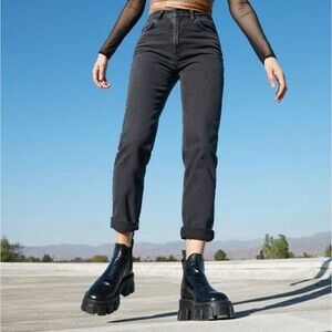 Reporter Black Denim Jeans Zippered Pockets